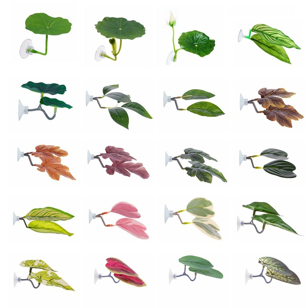 Aquarium Plant Rings - Kunststoff Betta Fisch Rest Blatt Simulierte