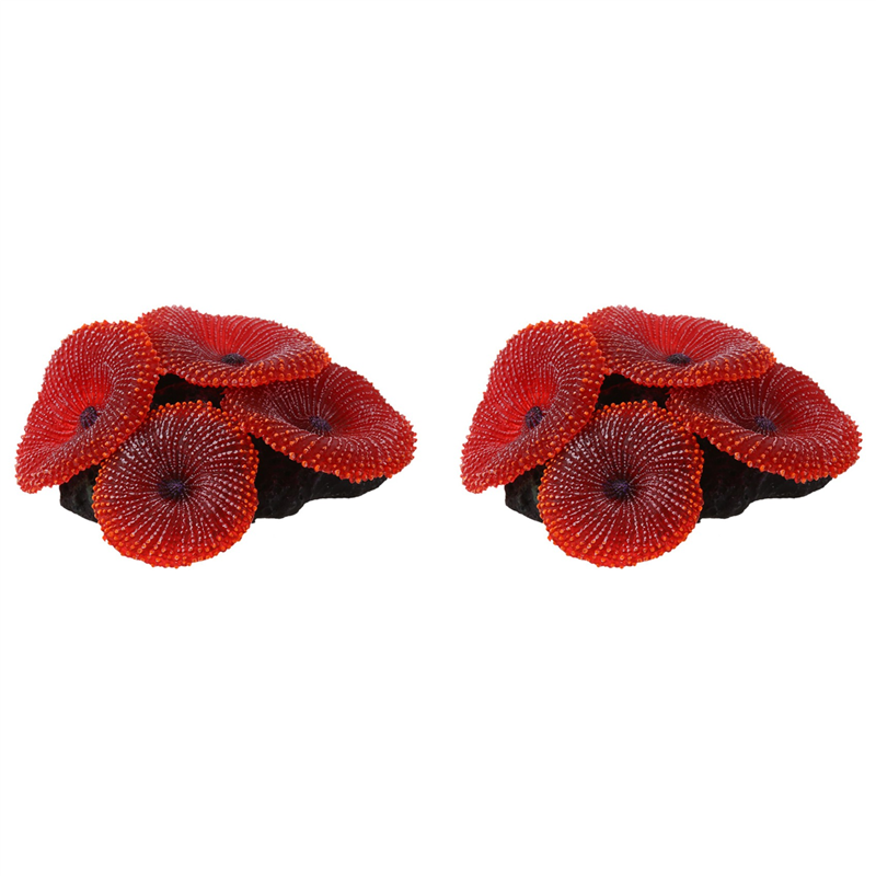 Aquarium Plant Red - YWDZ-2X Künstliche Aquarium-Dekoration, Koralle, Meerespflanze, Ornament,