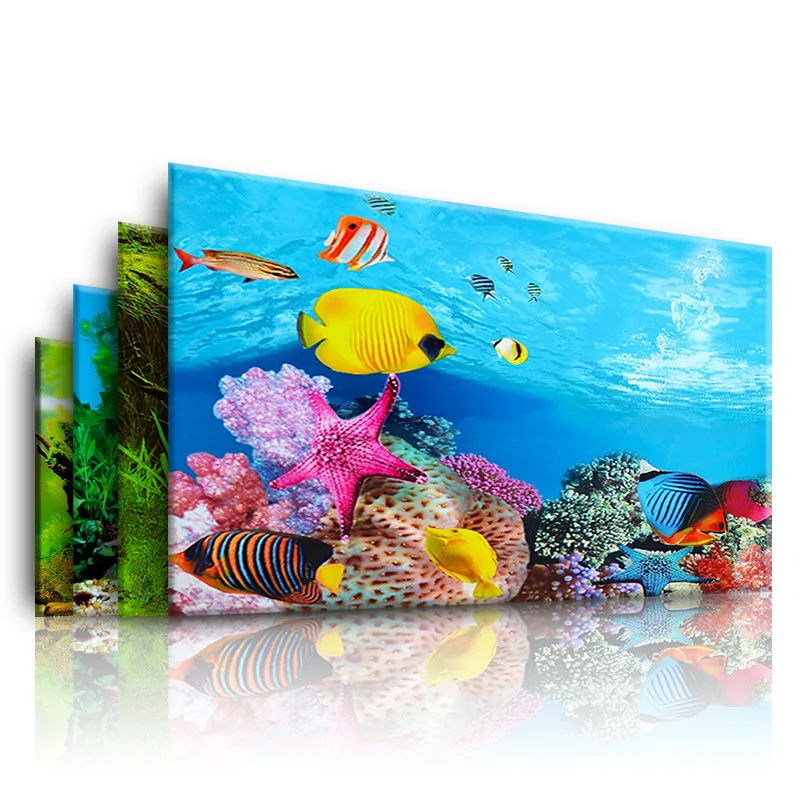 Aquarium Planted Background - Hintergrund für Aquarium 3D Aufkleber Poster