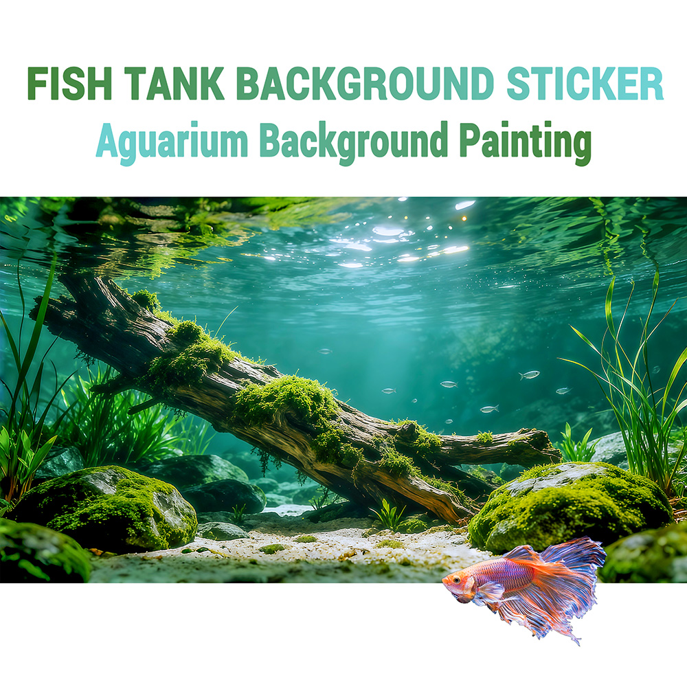 Aquarium Plant Rings - Treibholz am Flussufer, Aquarium-Aufkleber, Landschaftsdekoration, Fischbecken-Landschaftsgestaltungs-Ornamente