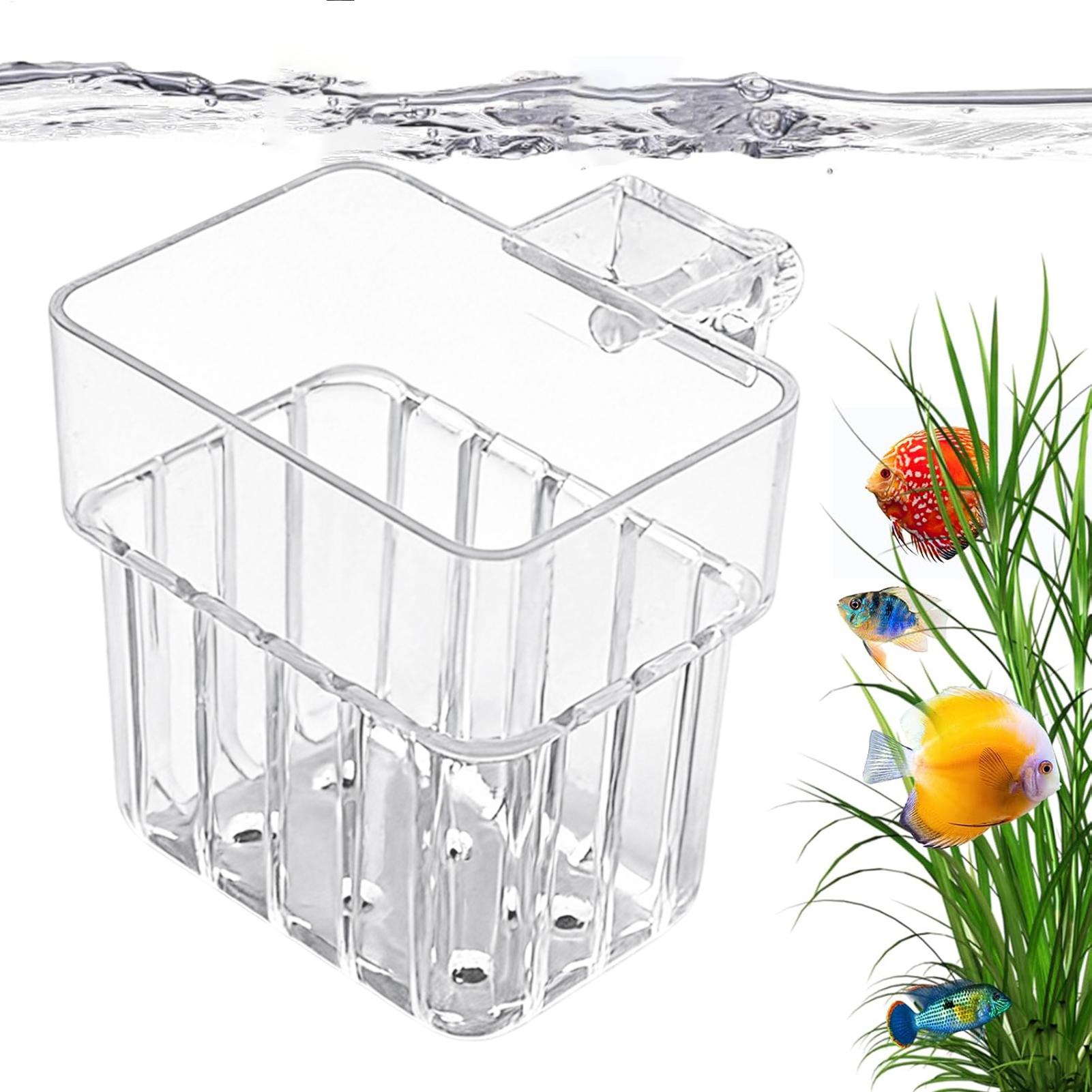 Aquarium Plant Rings - Transparenter Aquarium-Hängetopf, Aufhängbarer Aquarienpflanzenhalter, Stabile Befestigung