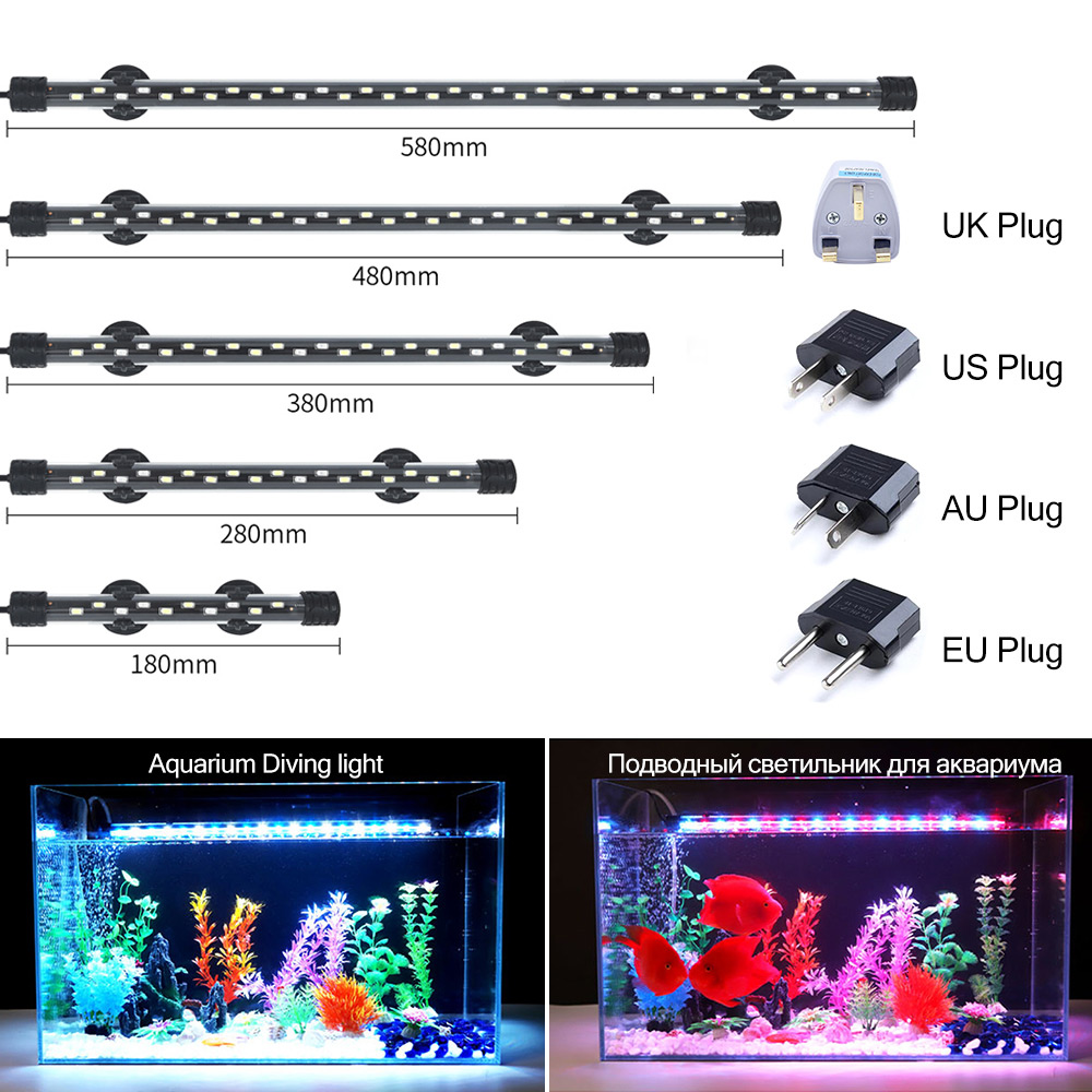 Aquarium Plant Design - 90-260V Aquarium Licht LED Wasserdichte Aquarium