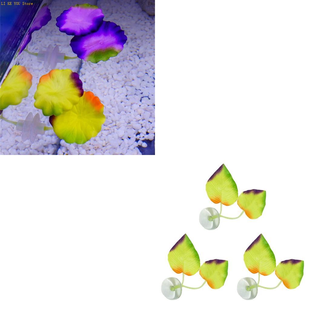 Aquarium Planted Background - W3JE 3 Stück künstliche bunte Wasserpflanzen,