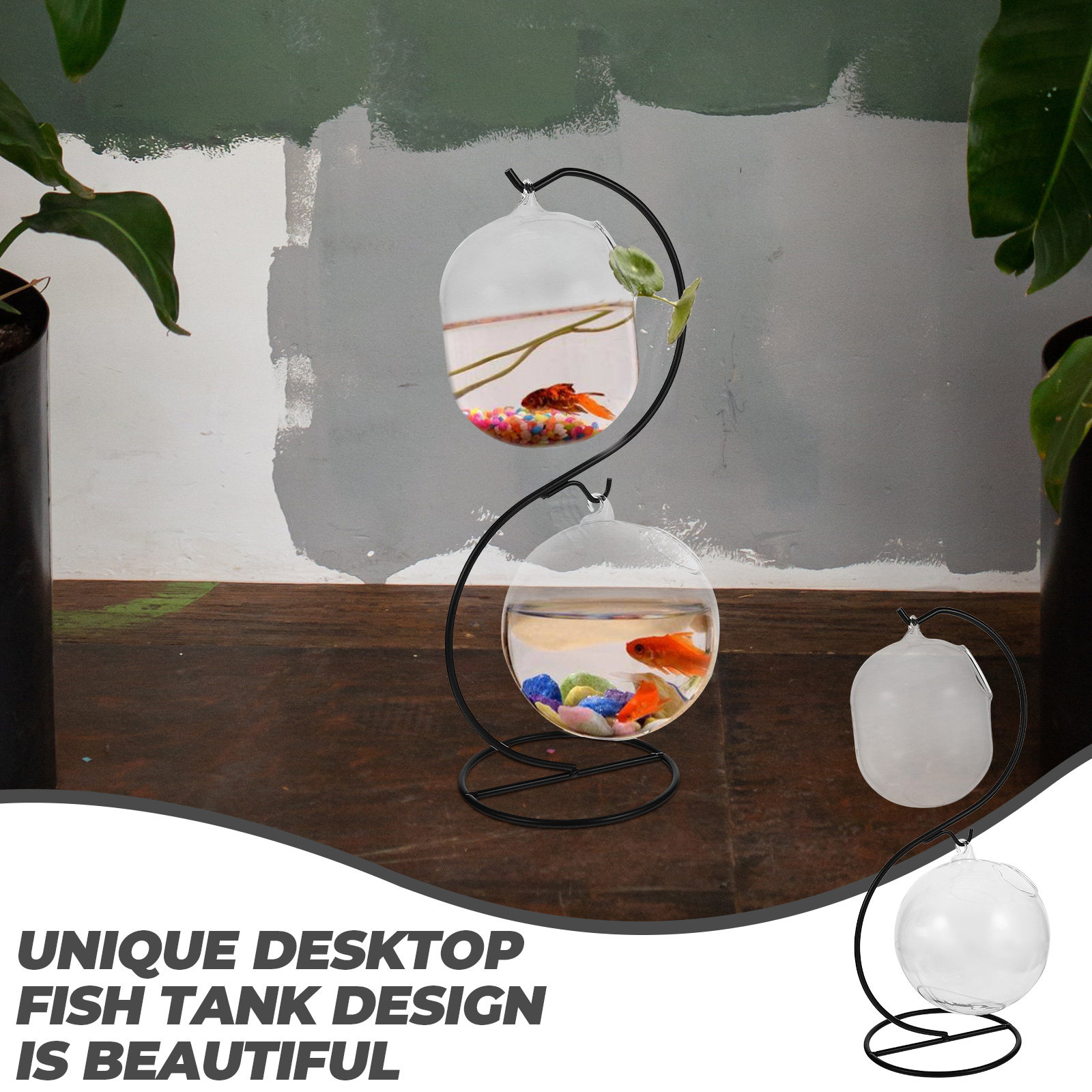 Aquarium For Planted Tank - 1 Set Transparentes Desktop-Fischbecken aus Glas